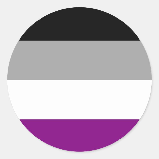 Adesivo Sinalizador de Orgulho Asexual (Frente)