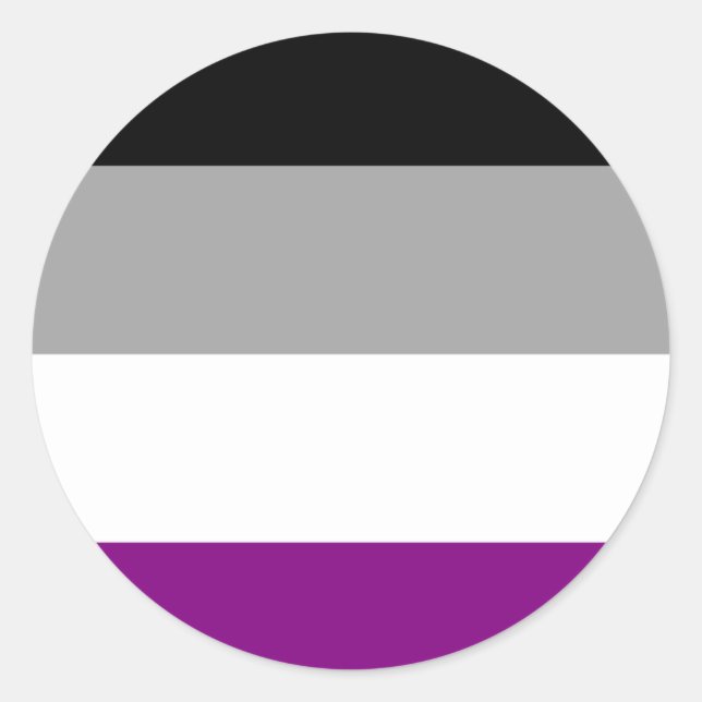 Adesivo Sinalizador de Orgulho Asexual (Frente)
