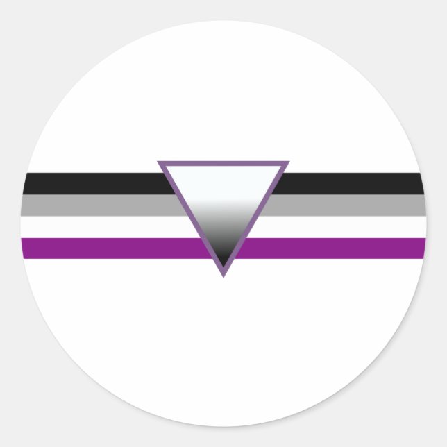 Adesivo Sinalizador de Orgulho Asexual (Frente)