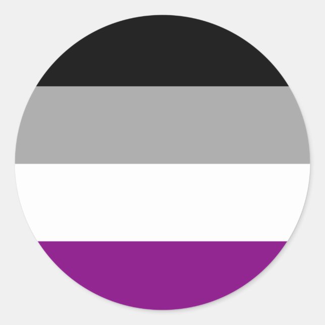 Adesivo Sinalizador de Orgulho Asexual (Frente)