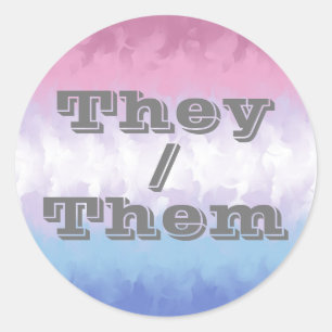 Adesivo Sinalizador de Orgulho Bigender do Pronoun Persona