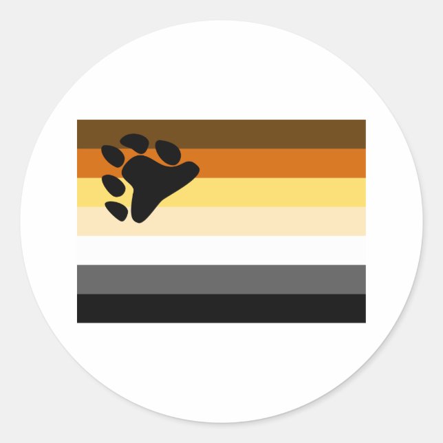 Adesivo Sinalizador de Orgulho de Urso (Frente)