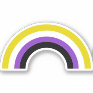 Adesivo Sinalizador de Orgulho Não Binário do Arco-Íris