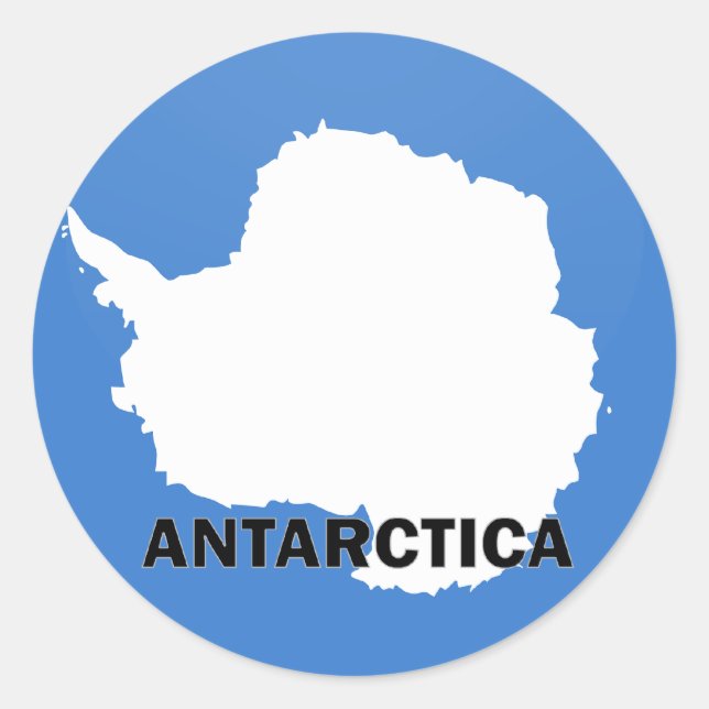 Adesivo Sinalizador de qualidade da rocha Antártica (Frente)