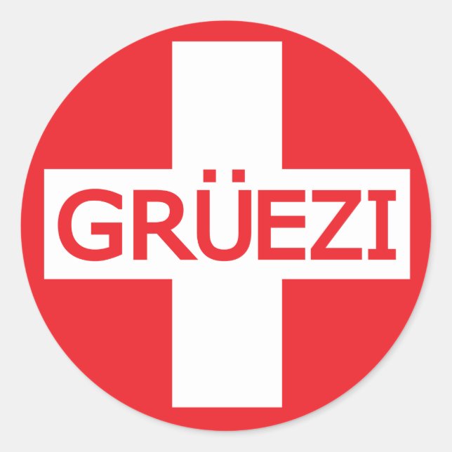 Adesivo Sinalizador de Suiça Gruezi (Frente)