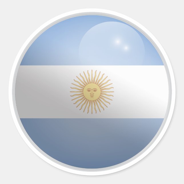 Adesivo Sinalizador do Círculo Glossy Argentina (Frente)
