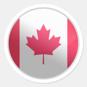 Adesivo Sinalizador do Círculo Glossy do Canadá