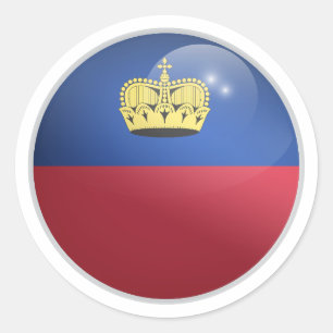 Adesivo Sinalizador do Círculo Glossy do Liechtenstein