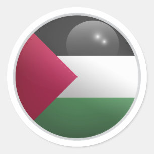 Adesivo Sinalizador do Círculo Glossy Palestino