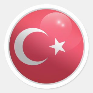 Adesivo Sinalizador do Círculo Glossy Turquia