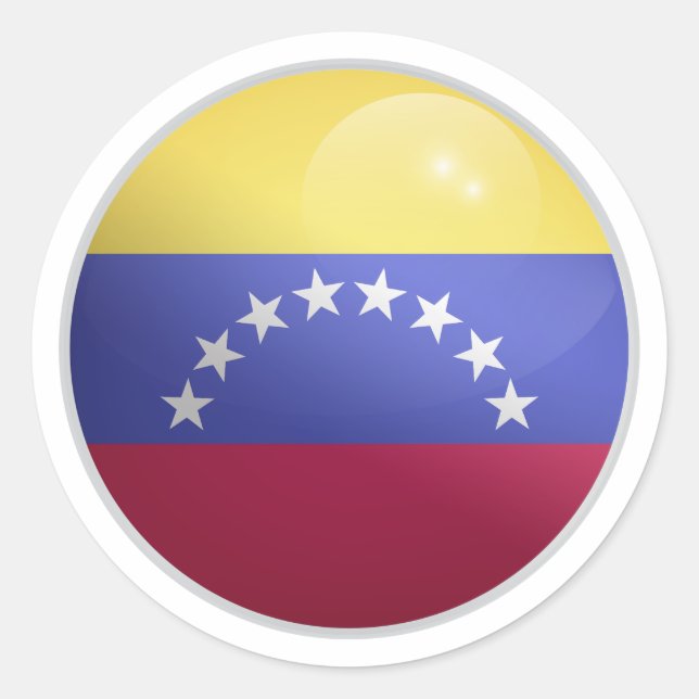 Adesivo Sinalizador do Círculo Glossy Venezuela (Frente)