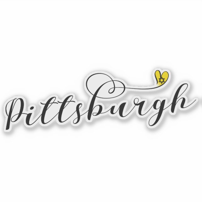 Adesivo Sinalizador do Coração de Pittsburgh, Estrela de D (Frente)