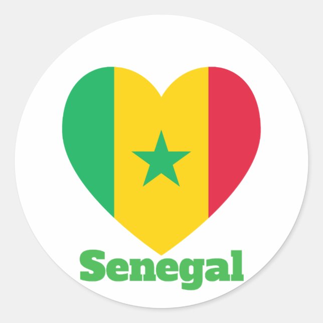 Adesivo Sinalizador do Coração Senegal (Frente)