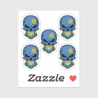 Adesivo Sinalizador do crânio do Ruanda sorrindo