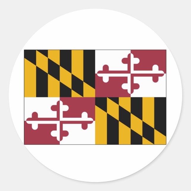 Adesivo Sinalizador do Estado de Maryland (Frente)