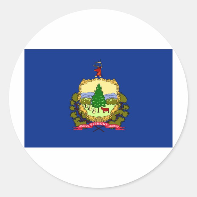 Adesivo Sinalizador do Estado Vermont (Frente)