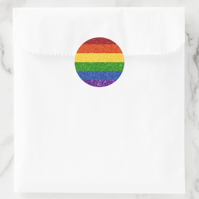 Adesivo Sinalizador do Orgulho Arco-Íris LGBT Glitter (Bolsa)