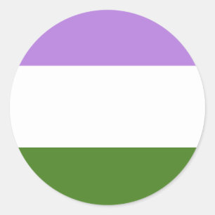 Adesivo Sinalizador do Orgulho do Genderqueer