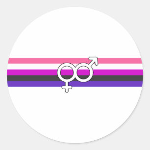 Adesivo Sinalizador do Orgulho Genderfluido
