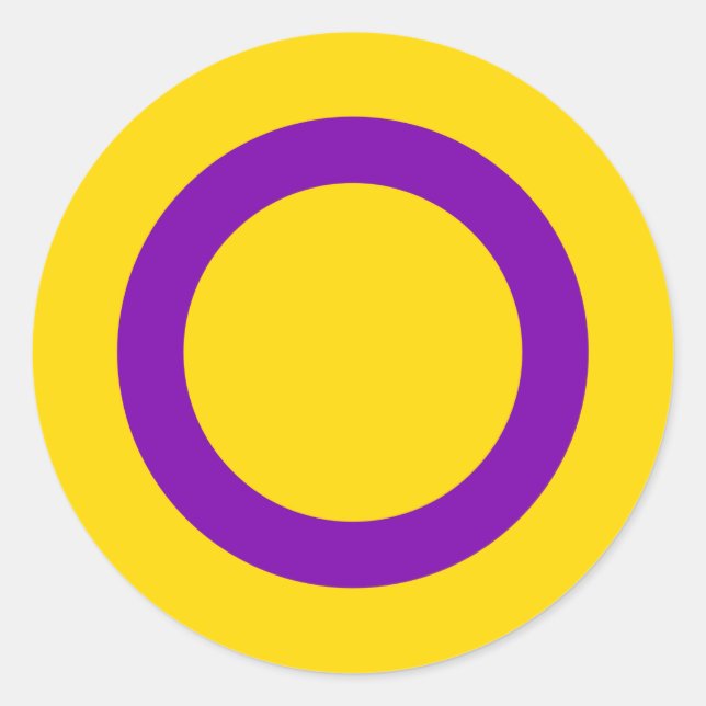 Adesivo Sinalizador do Orgulho Intersexual (Frente)