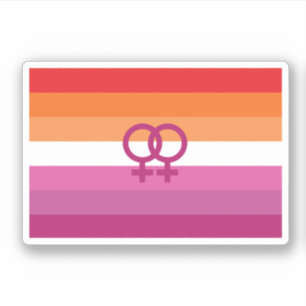 Adesivo Sinalizador do Orgulho Lésbico WLW (Sunset)