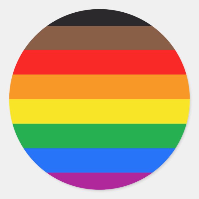 Adesivo Sinalizador do Orgulho LGBTQ (8 faixas) (Frente)