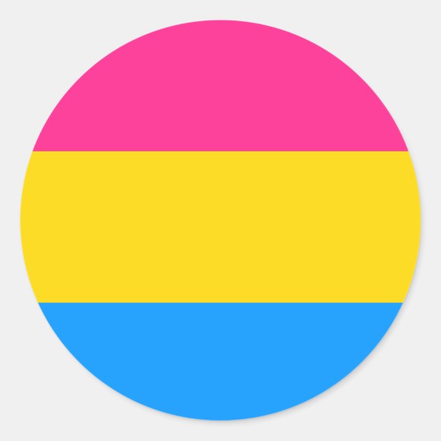 Adesivo Sinalizador do Orgulho Pansexual (Frente)