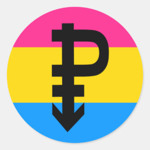 Adesivo Sinalizador do Orgulho Pansexual