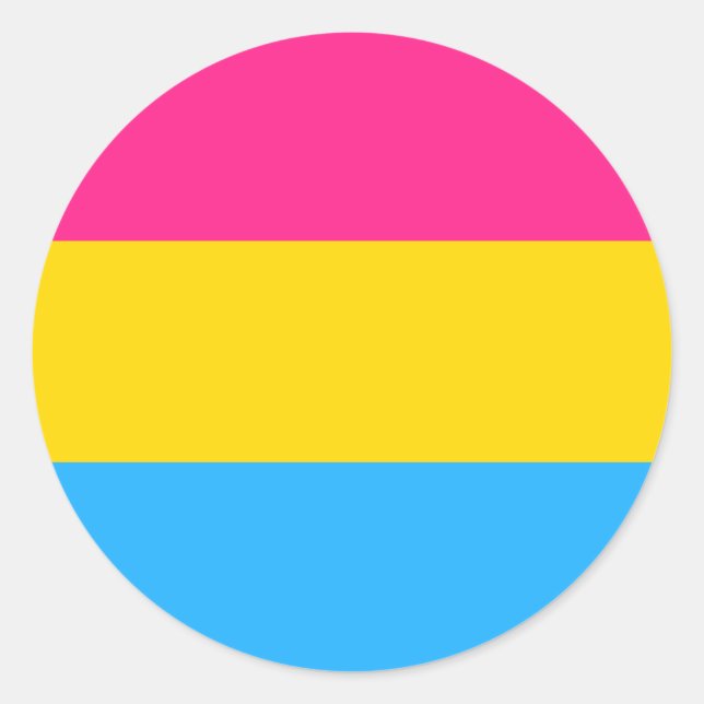 Adesivo Sinalizador do Orgulho Pansexual (Frente)