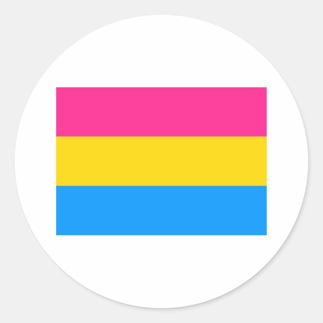 Adesivo Sinalizador do Orgulho Pansexual (Frente)