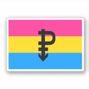 Adesivo Sinalizador do Orgulho Pansexual
