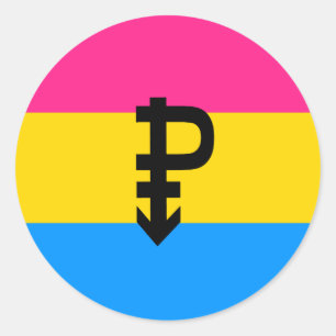 Adesivo Sinalizador do Orgulho Pansexual