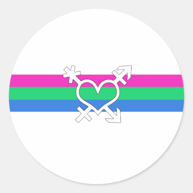 Adesivo Sinalizador do Orgulho Polisexual (Frente)