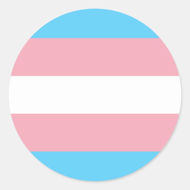 Adesivo Sinalizador do Orgulho Transgênero - LGBT Trans Ra (Frente)