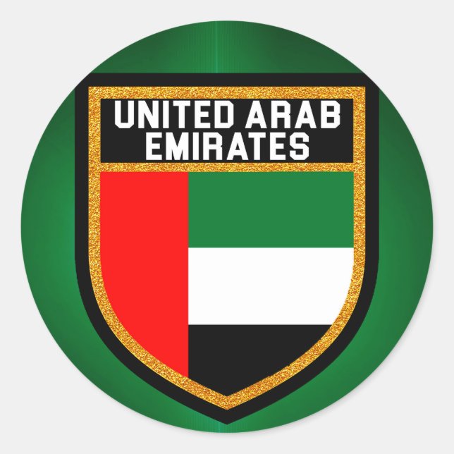 Adesivo Sinalizador dos Emirados Árabes Unidos (Frente)