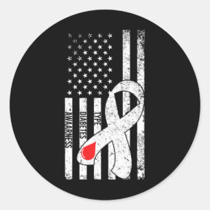 Adesivo Sinalizador dos EUA Fita Tipo 1 Diabetes Consciênc