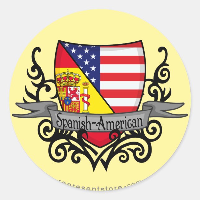 Adesivo Sinalizador Escudo Espanhol-Americano (Frente)