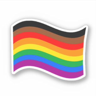 Adesivo Sinalizador Filial de Onda do Orgulho Arco-Íris