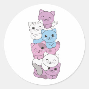 Adesivo Sinalizador Intersexual Orgulho Gama Lgbtq Gato Cl