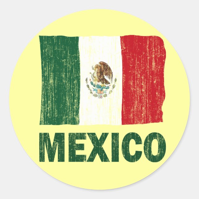 ADESIVO SINALIZADOR MÉXICO DE ESTILO DISTRESSO (Frente)