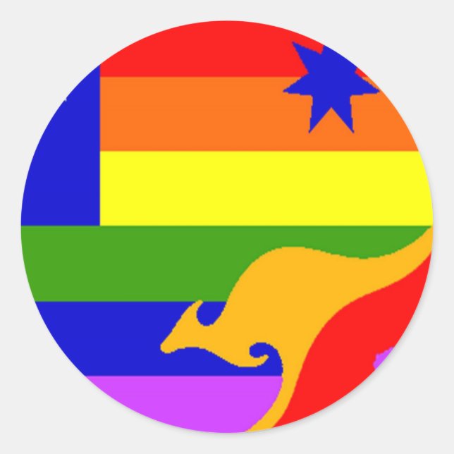 Adesivo Sinalizador Orgulho gay australiano (Frente)