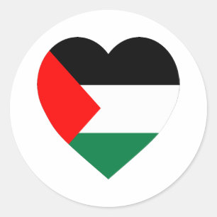 Adesivo Sinalizador Palestina Coração