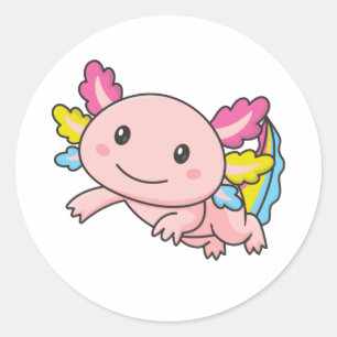 Adesivo Sinalizador Pansexual Orgulho Lgbtq Axolotl Clássi