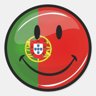 Adesivo Sinalizador português sorridente