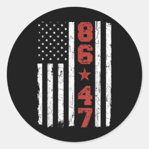 Adesivo Sinalizador retroativo Dos Eua 86 47 Anti Trump