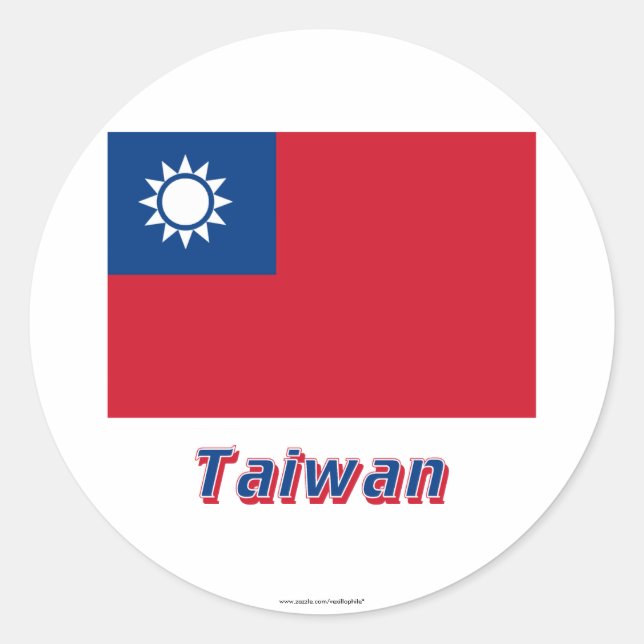 Adesivo Sinalizador Taiwan com Nome (Frente)