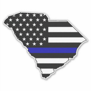 Adesivo Sinalizador Thin Blue Line Carolina do Sul