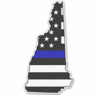 Adesivo Sinalizador Thin Blue Line New Hampshire