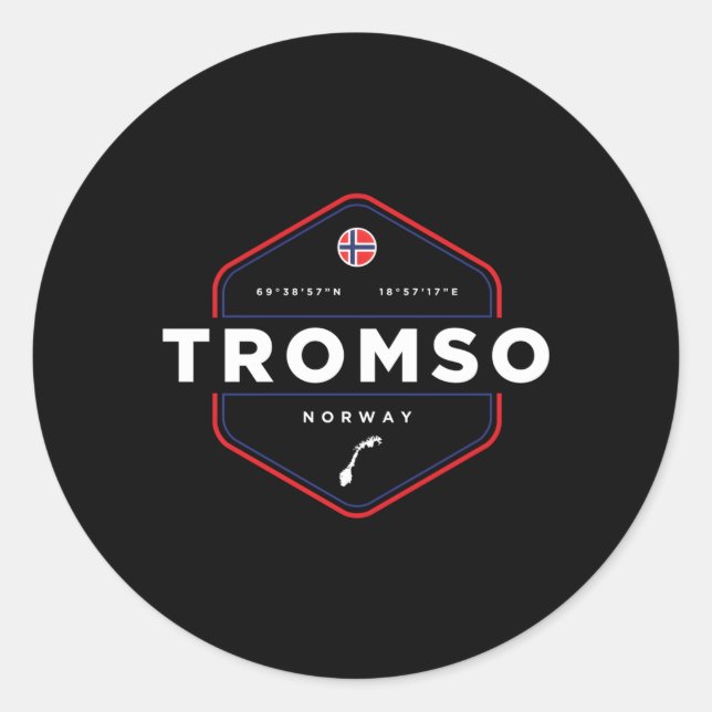Adesivo Sinalizador Tromso Norway Map (Frente)