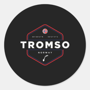 Adesivo Sinalizador Tromso Norway Map